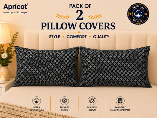 Printed Pillow Covers Pack of 2- PC0069 cushions Apricot