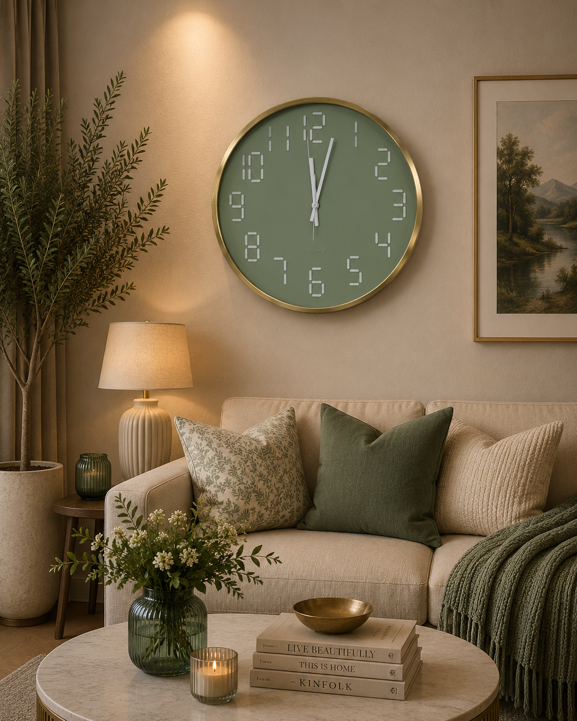 30CM Wall Clock- (SA2311-10) L Clock Apricot