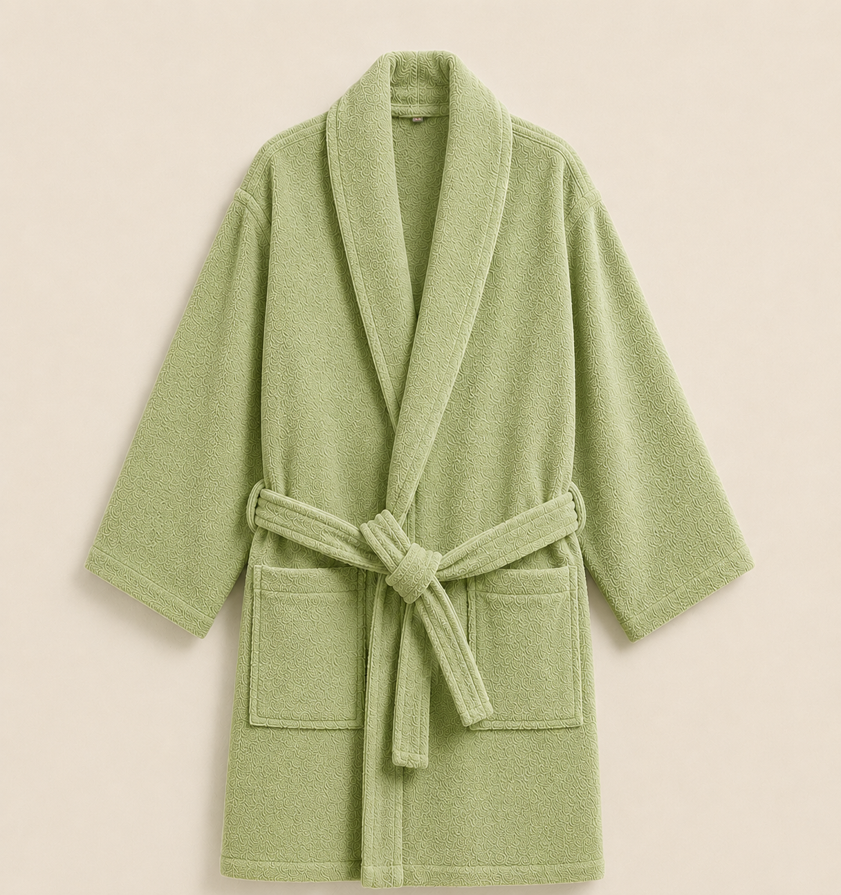 100% Cotton Bathrobe- MINT Bath Linen Apricot
