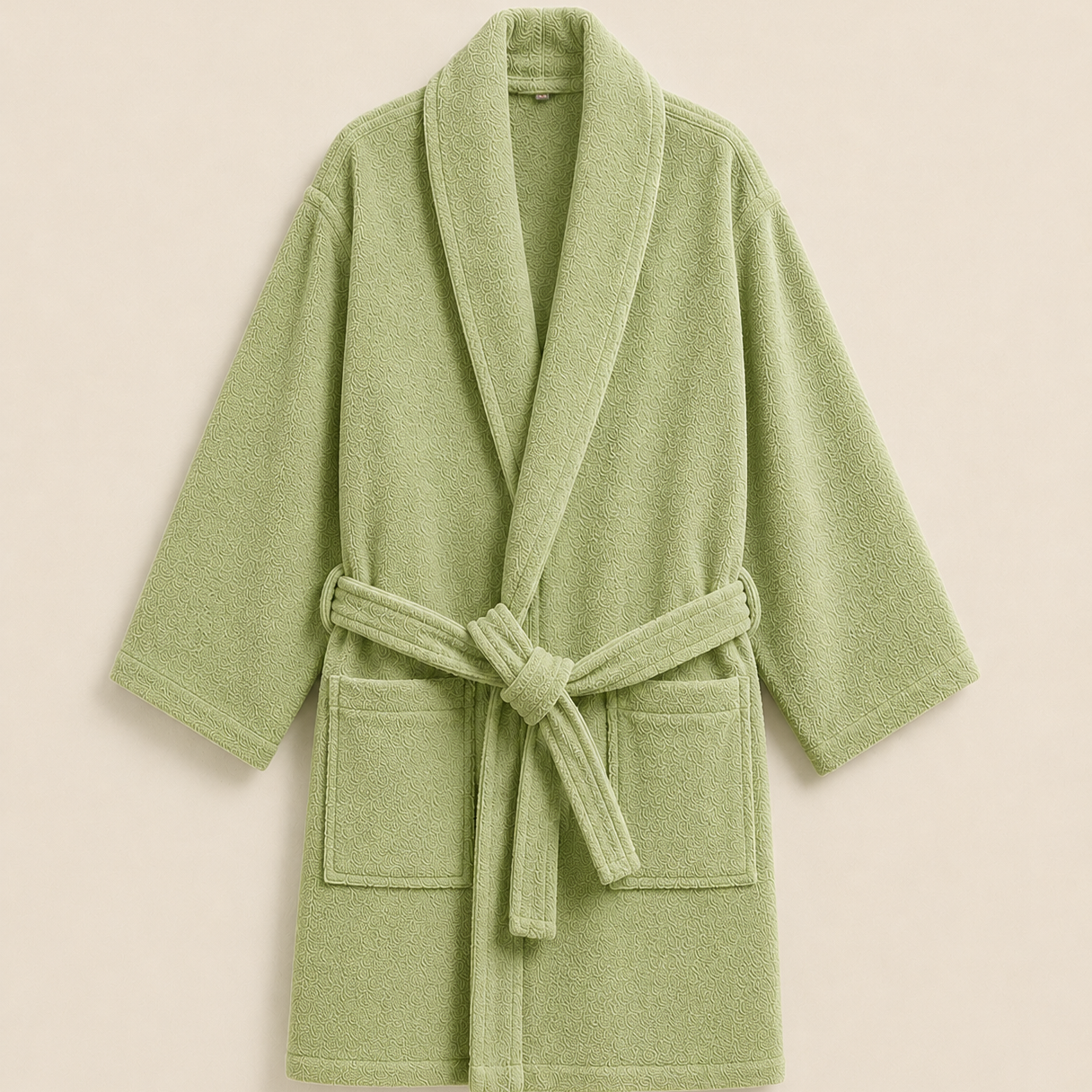 100% Cotton Bathrobe- MINT Bath Linen Apricot