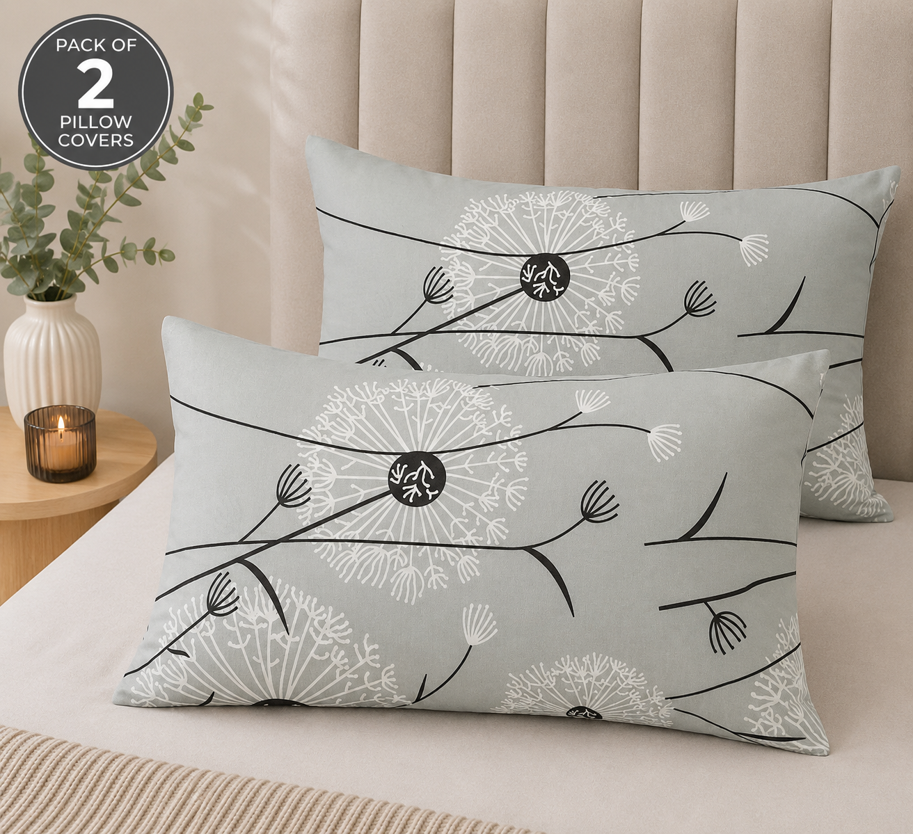 Printed Pillow Covers Pack of 2- PC0023