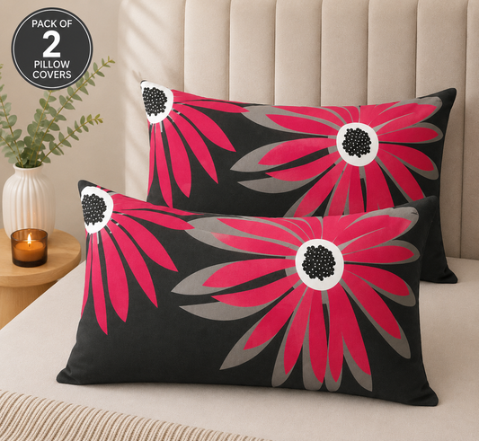 Printed Pillow Covers Pack of 2- PC0026 cushions Apricot