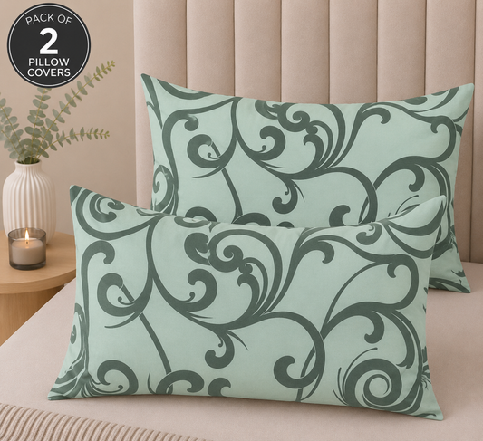 Printed Pillow Covers Pack of 2- PC0035 cushions Apricot