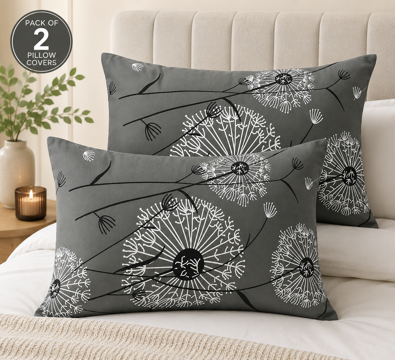 Printed Pillow Covers Pack of 2- PC0017