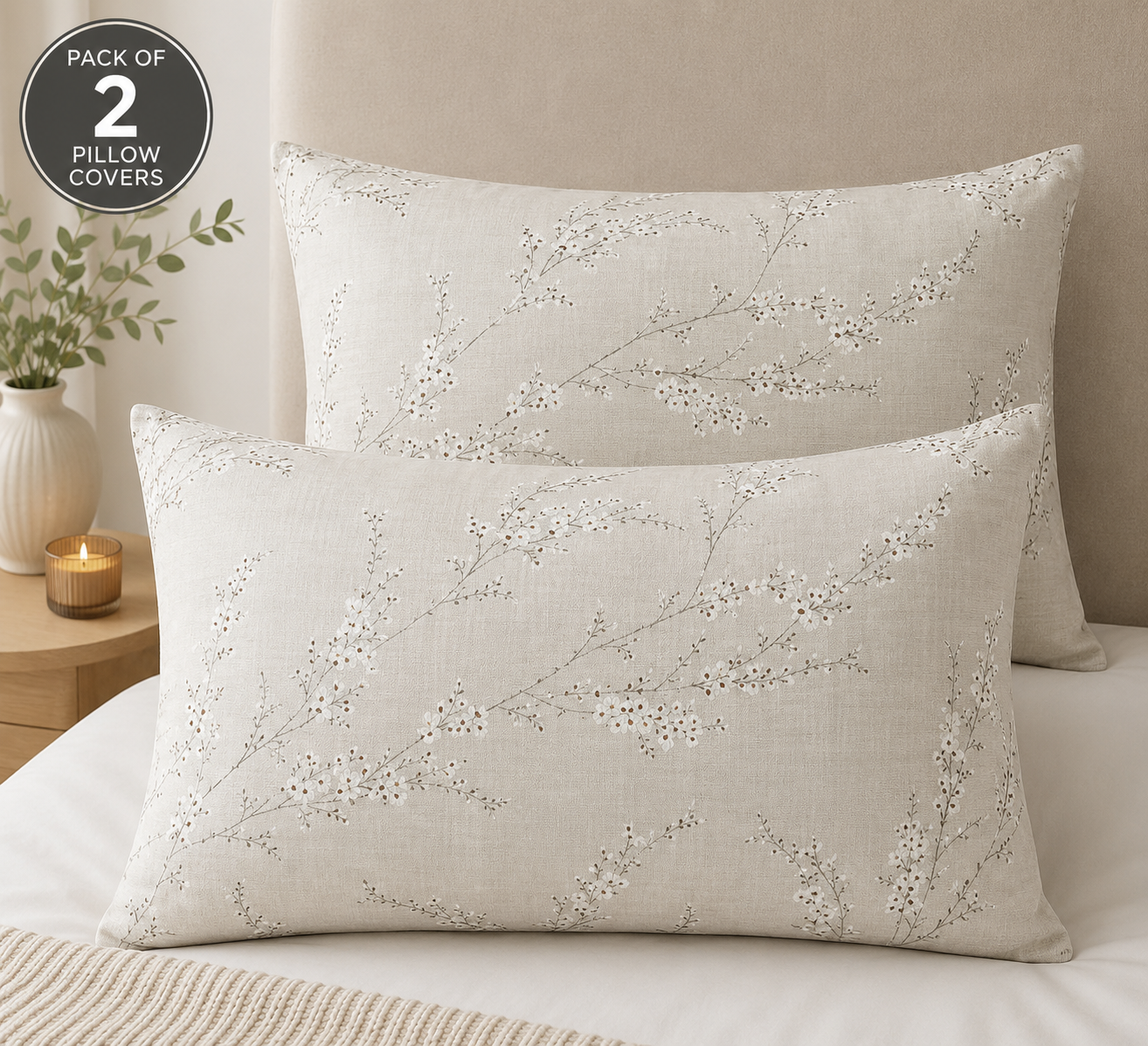 Printed Pillow Covers Pack of 2- PC0016