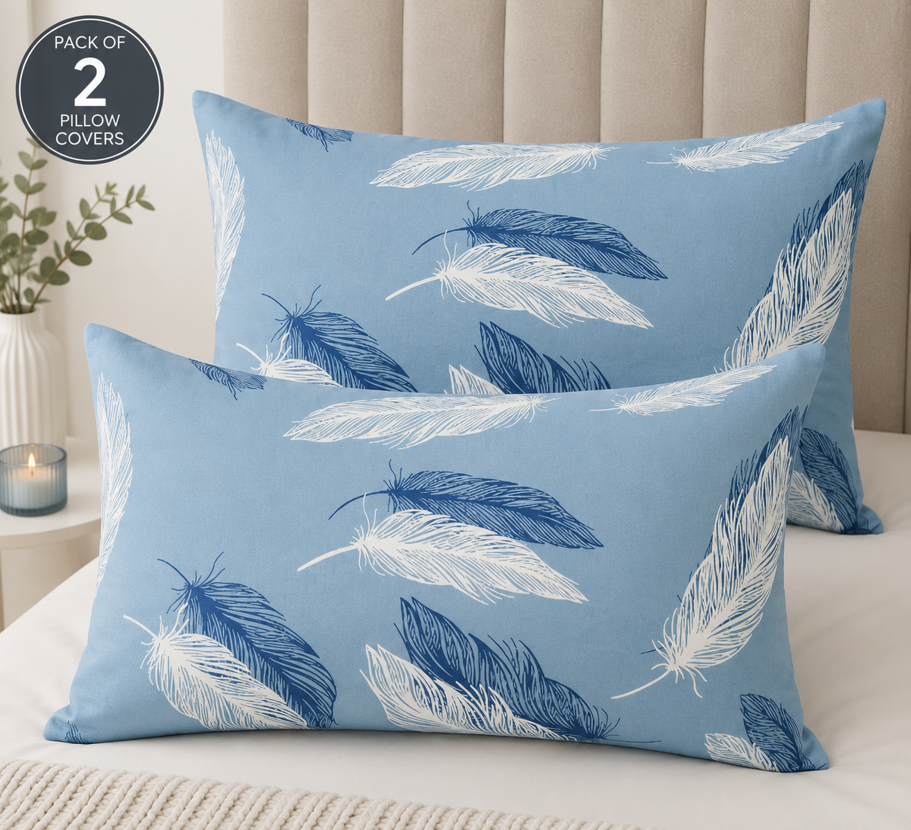 Printed Pillow Covers Pack of 2- PC0018