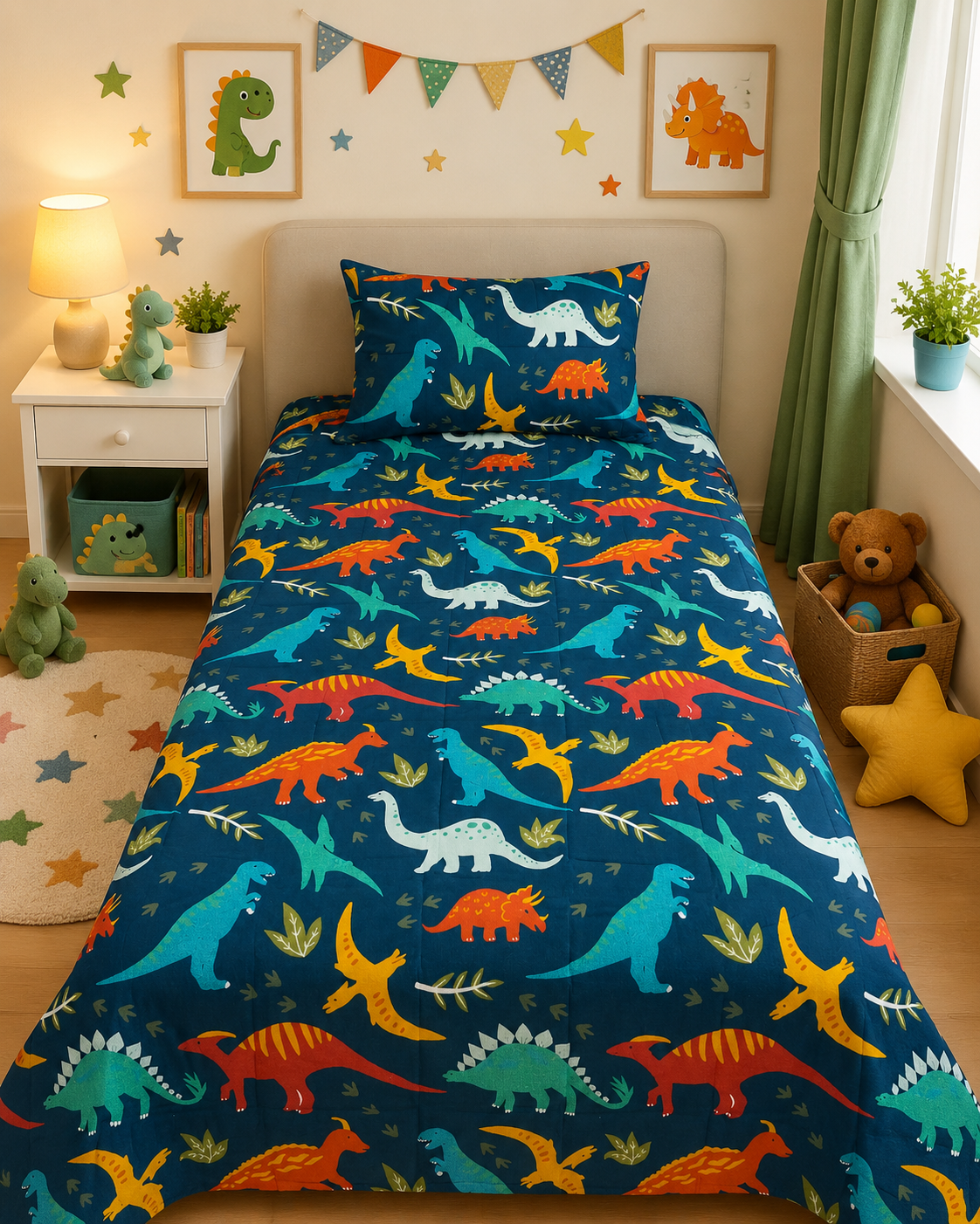 2Pcs Single Bed Sheet- Sb195 single bed sheet Apricot