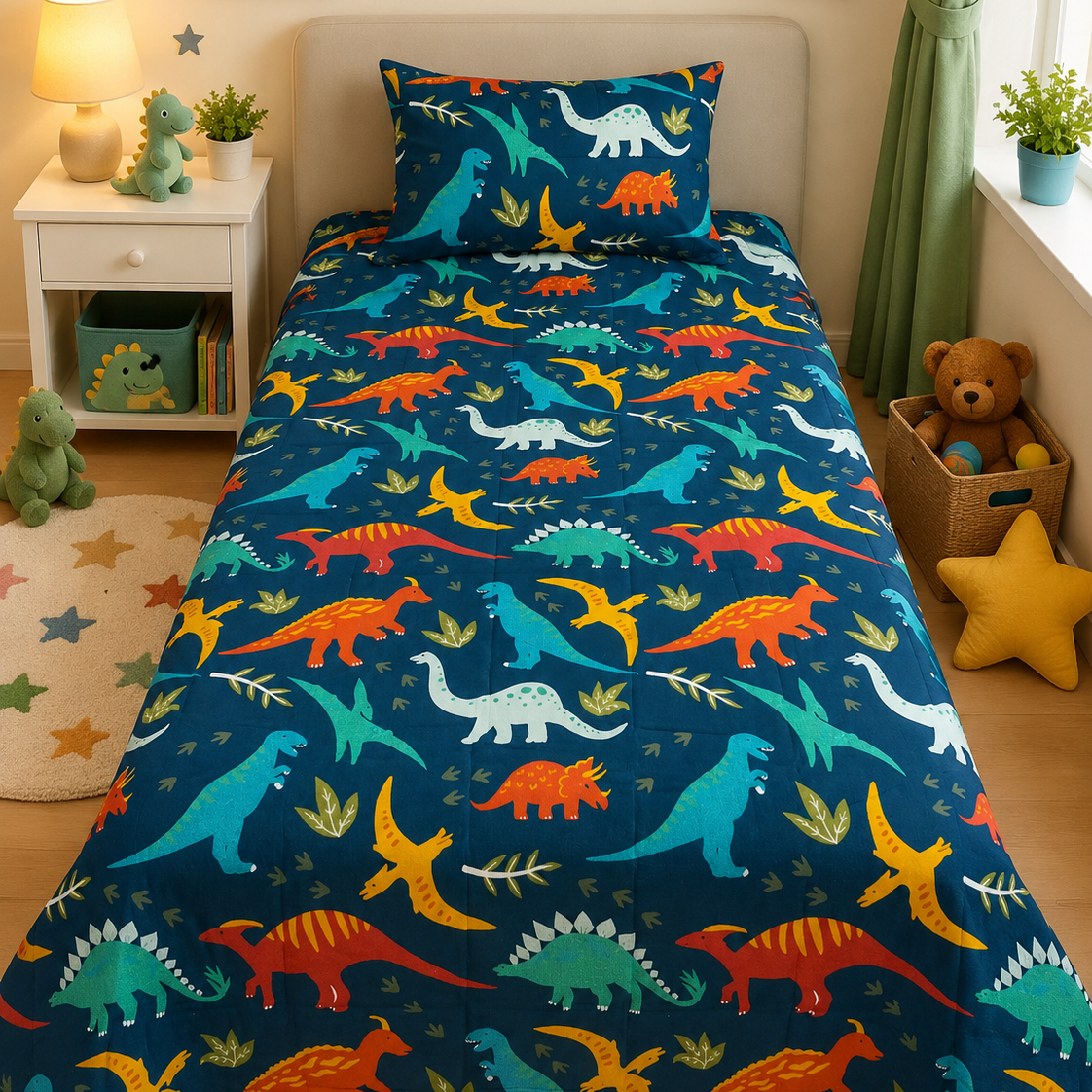 2Pcs Single Bed Sheet- Sb195 single bed sheet Apricot