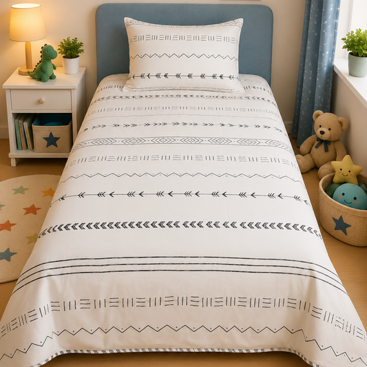 2Pcs Single Bed Sheet- Sb244 single bed sheet Apricot