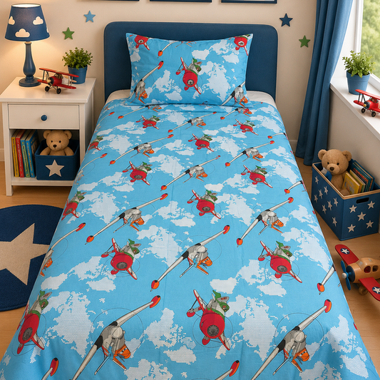 2Pcs Single Bed Sheet- Sb179