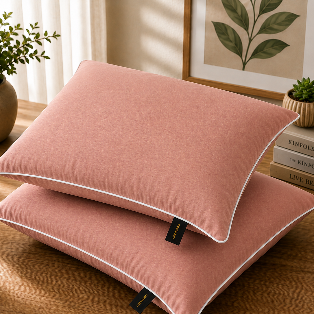Printed Pillow Covers Pack of 2- PC0038 cushions Apricot