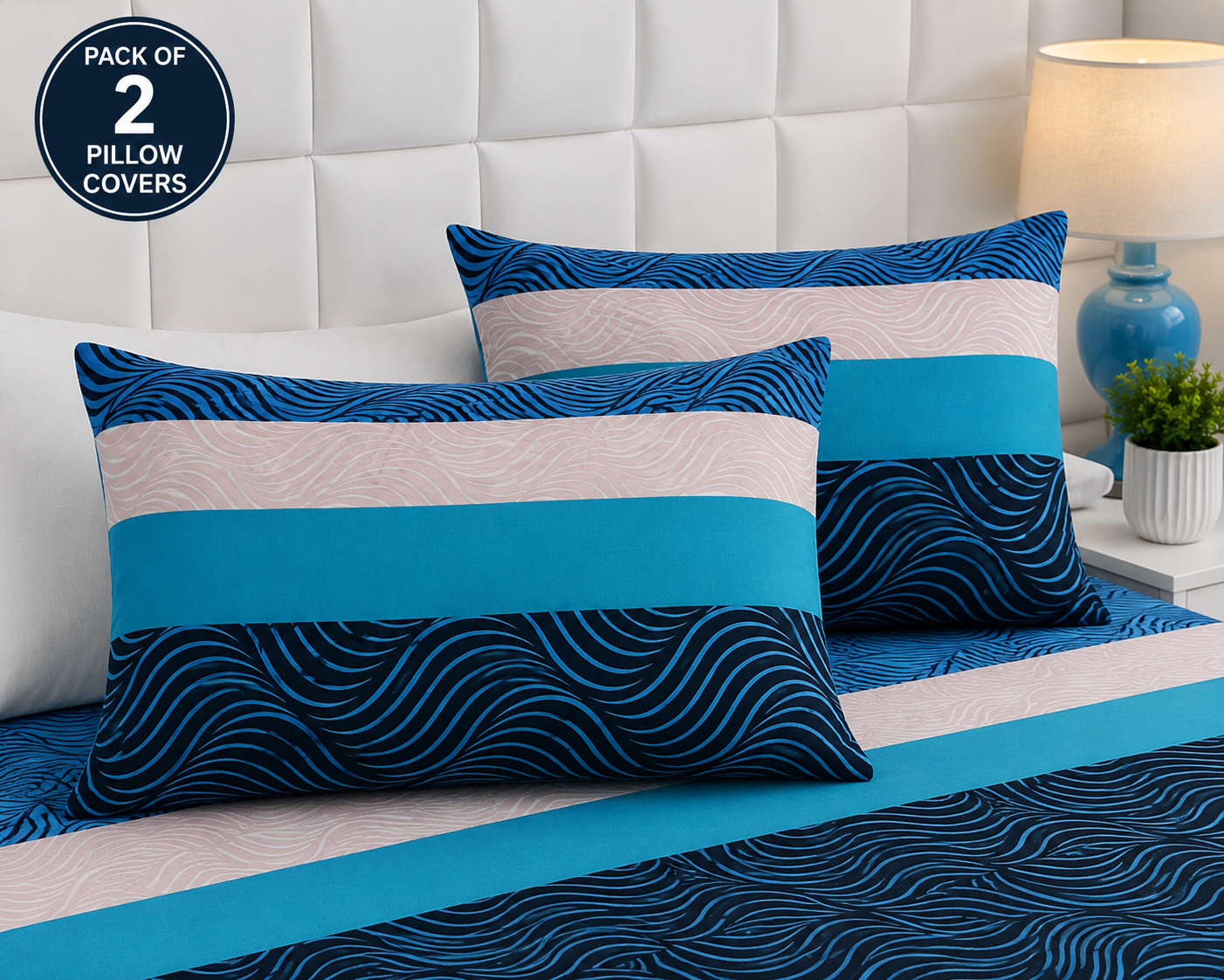Printed Pillow Covers Pack of 2- PC0060