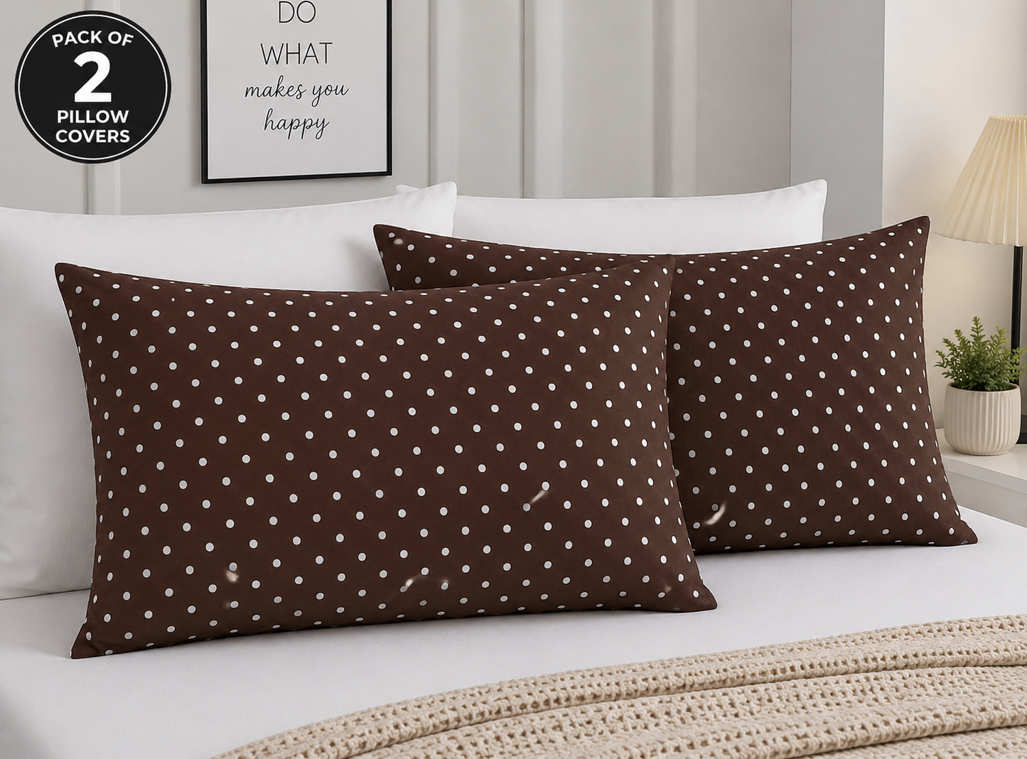 Printed Pillow Covers Pack of 2- PC0054 cushions Apricot