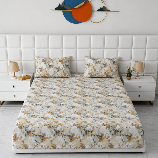 Fitted Bed Sheet- FT0046 Fitted Sheets Apricot