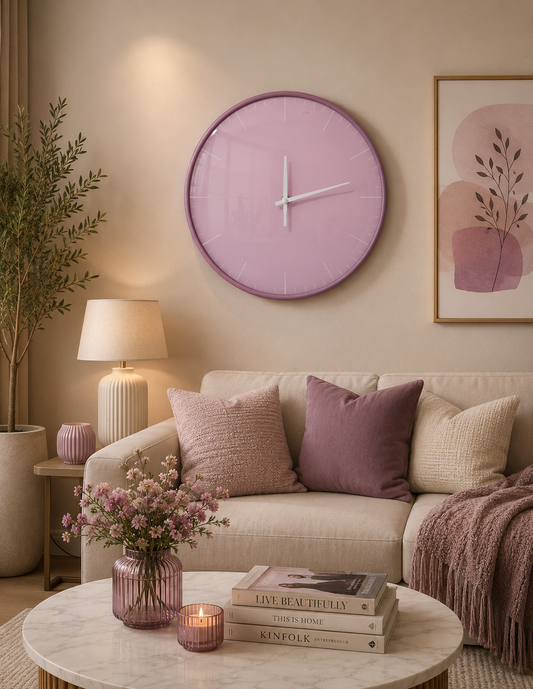 30CM Wall Clock- (SA2405-180) PINK Clock Apricot