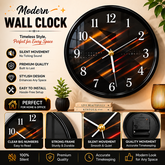 30CM Wall Clock- (SA2405-202) Clock Apricot