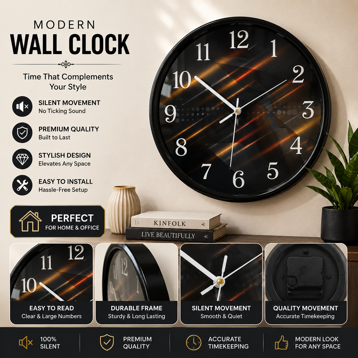 30CM Wall Clock- (SA2405-202)