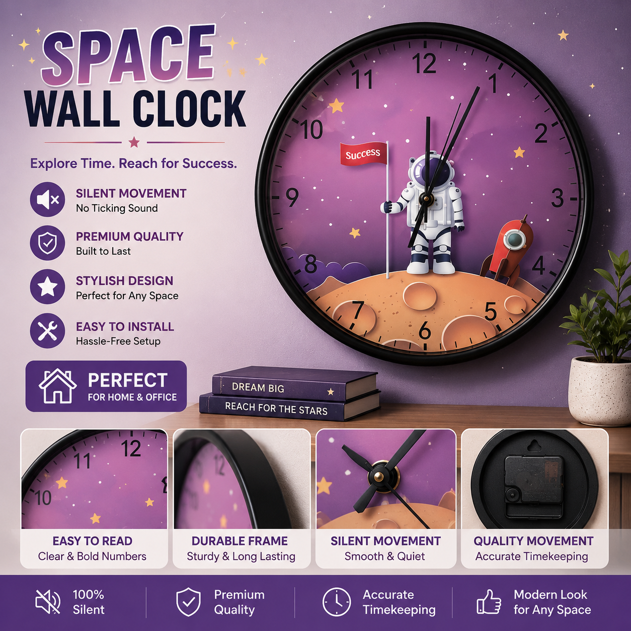 30CM Wall Clock- (SA2405-223) C