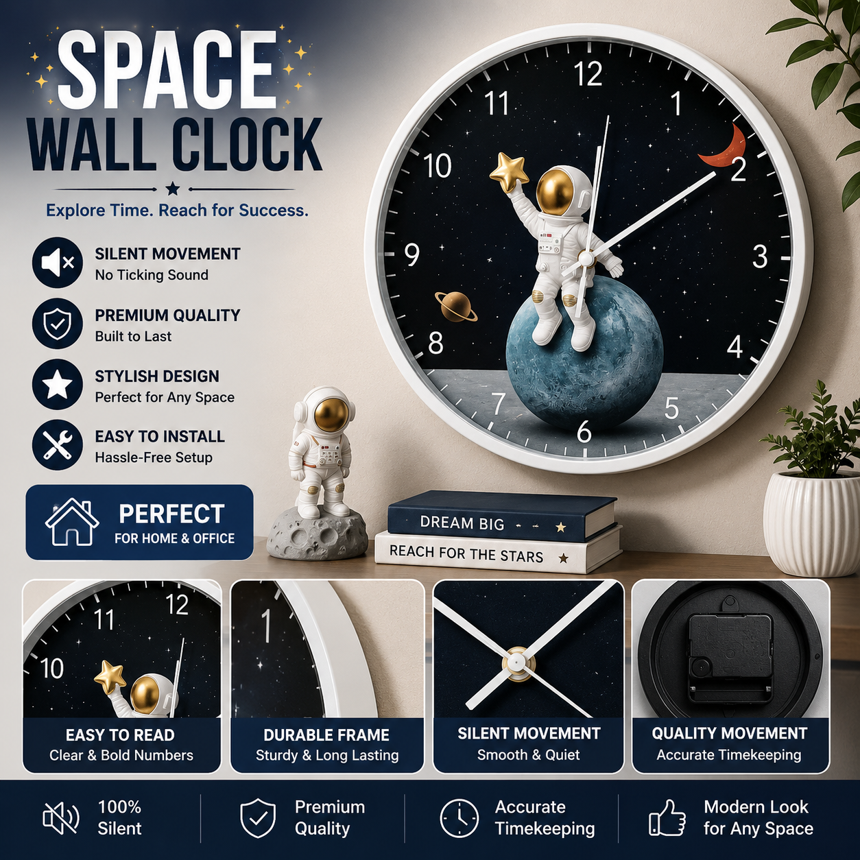 30CM Wall Clock- (SA2405-223) B