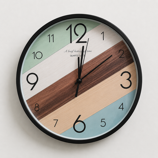 30CM Wall Clock- (SA2405-221) BROWN Clock Apricot