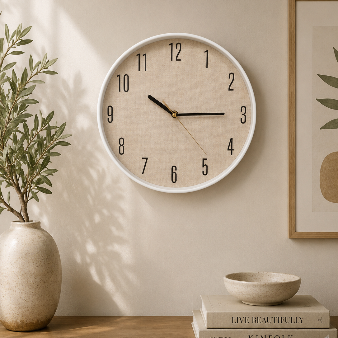 30CM Wall Clock- (SA2405-203) WHITE