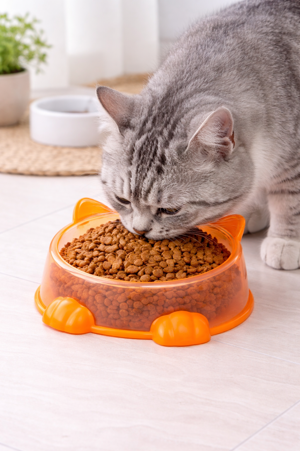 2Pcs Pet Bowl Set (SA2408-319)Orange Mirror Apricot