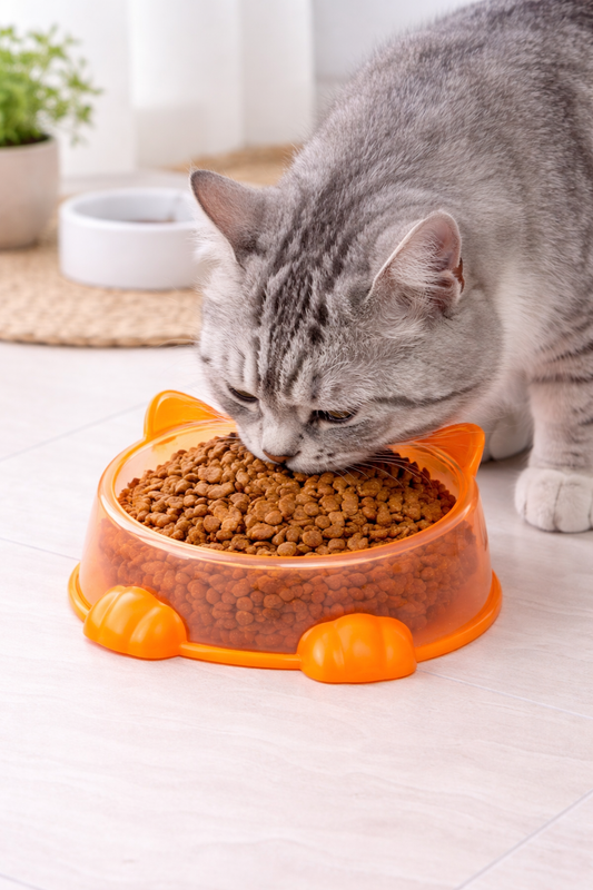 2Pcs Pet Bowl Set (SA2408-319)Orange Mirror Apricot