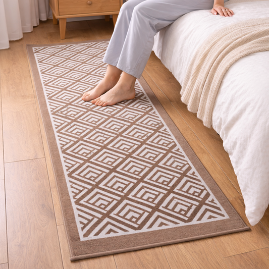 50*150 CM Non Slip Bedside Rug (SA2510-120)Beige Apricot