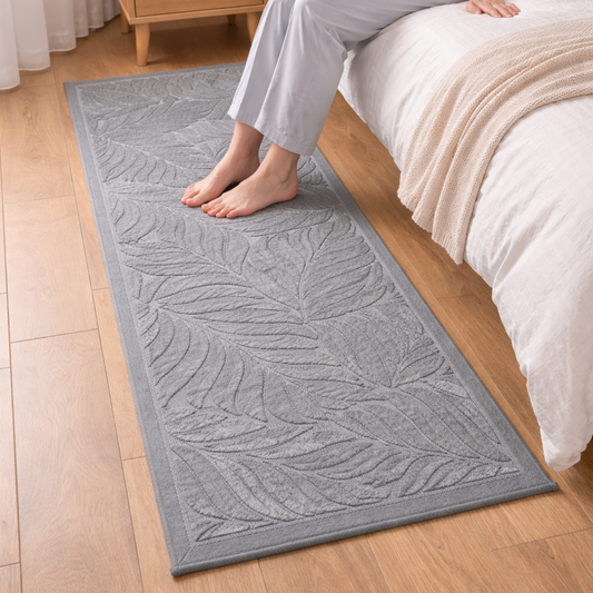 50*150 CM Non Slip Bedside Rug (SA2510-119)Grey Apricot