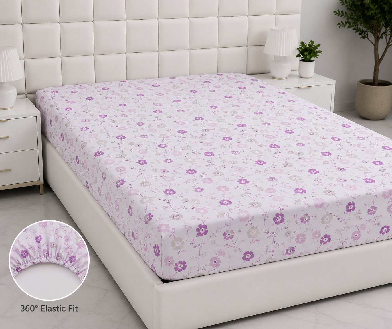 Quilted Waterproof Mattress Protector-QM-05 Protectors Apricot