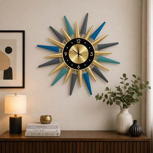 60Cm Modern Design Metallic Wall Clock SA2013-57 Clock Apricot