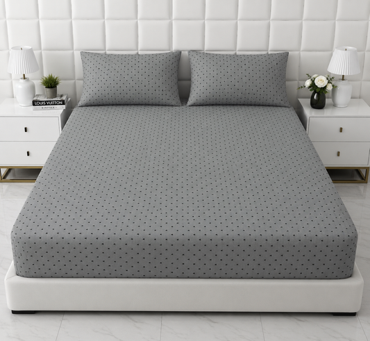 Fitted Bed Sheet-FT0013 Fitted Sheets Apricot
