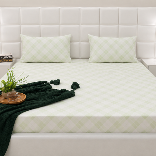 Fitted Bed Sheet- FT0035 Fitted Sheets Apricot