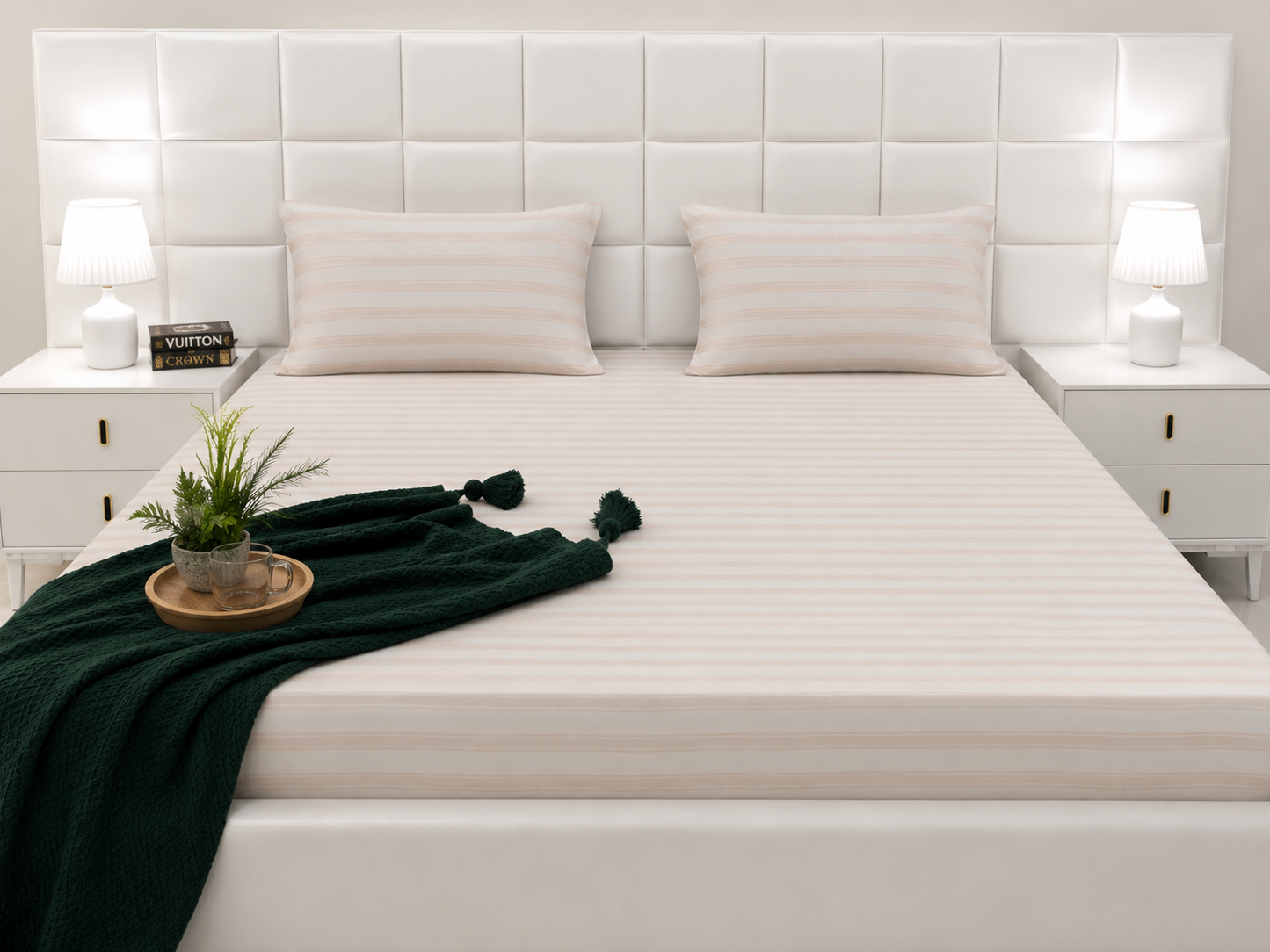 Fitted Bed Sheet- FT0037 Fitted Sheets Apricot