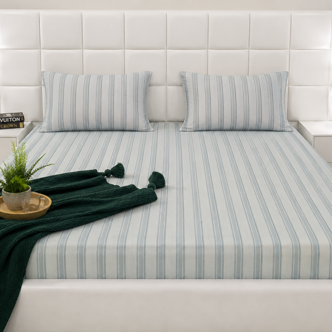 Fitted Bed Sheet- FT0038 Fitted Sheets Apricot