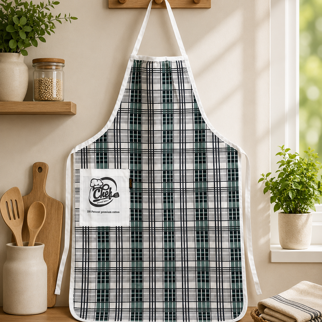 Cooking Kitchen Aprons for Women/Men-KA15 Apricot