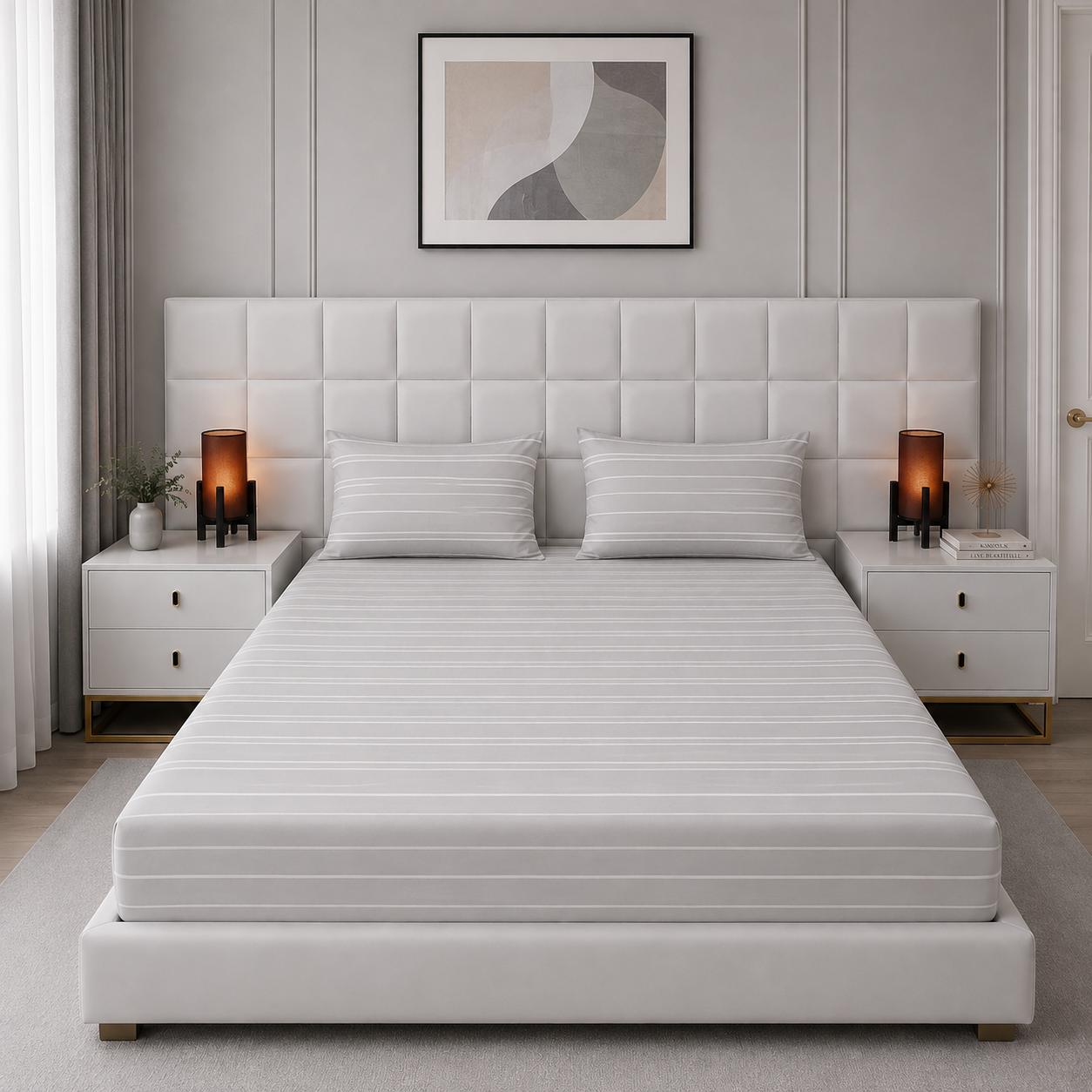 Fitted Bed Sheet- PFT0313
