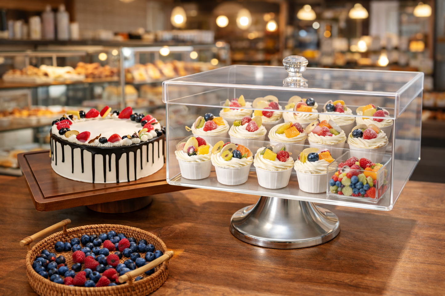 Transparent Cakes And Candies Box(SA2408-248) Tissue Box Apricot