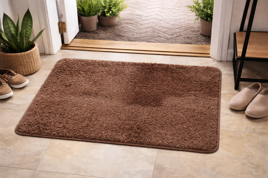 Anti-Slip Soft Fluffy Door Mat-Brown(Sa-2408-327) Door Mats Apricot
