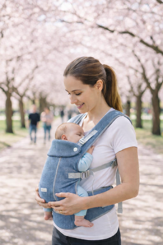 Multifunctional Baby Carrier for Newborn to Toddlers-SA2408-185(Mud Blue) Blankets Apricot