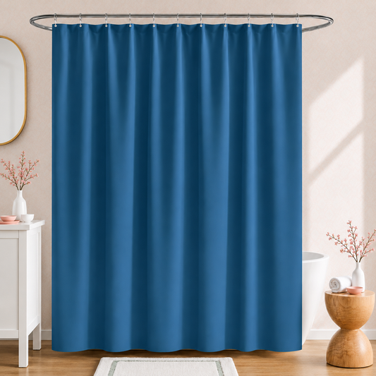 1 PC Waterproof Shower Curtain-Blue