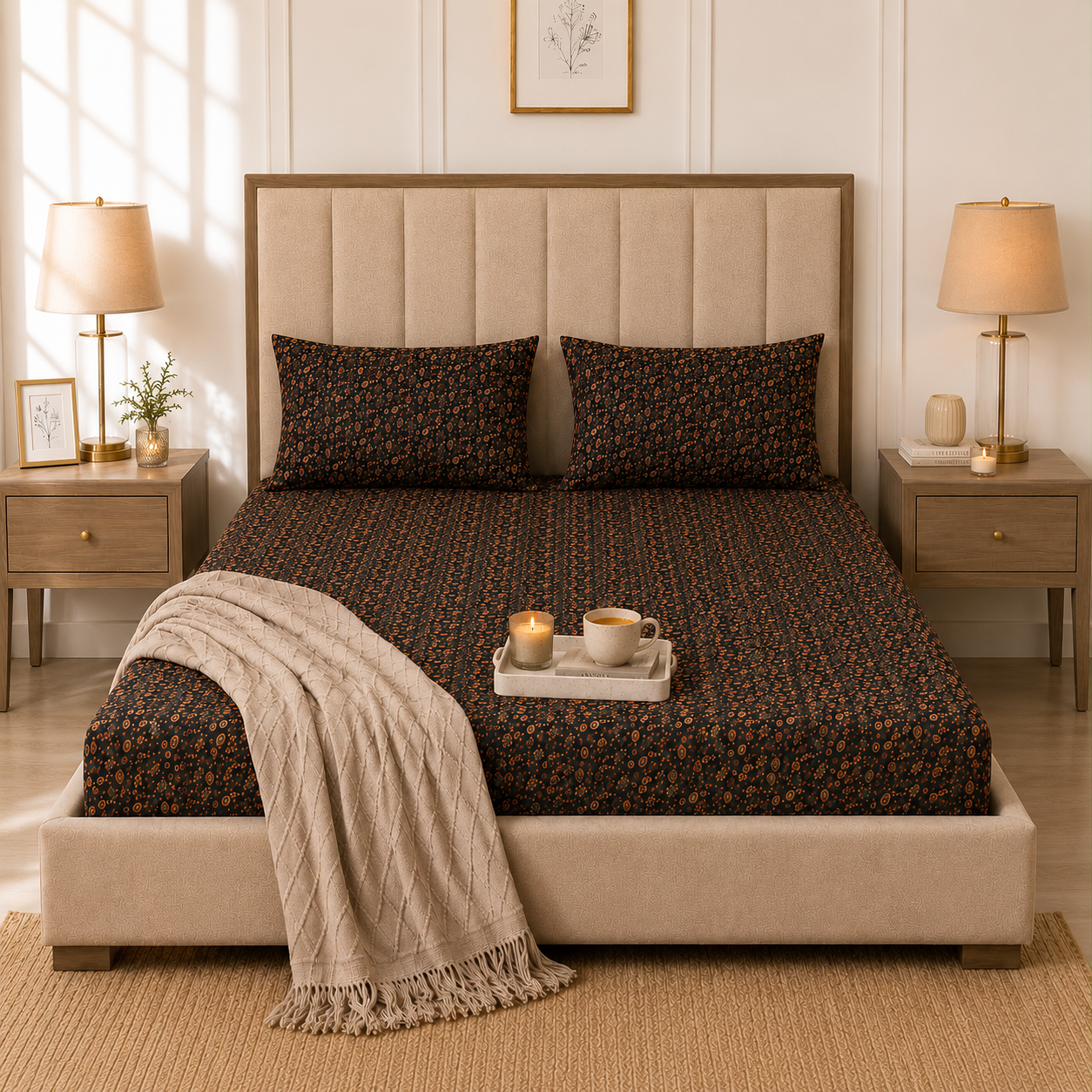 Fitted Bed Sheet- PFT0271