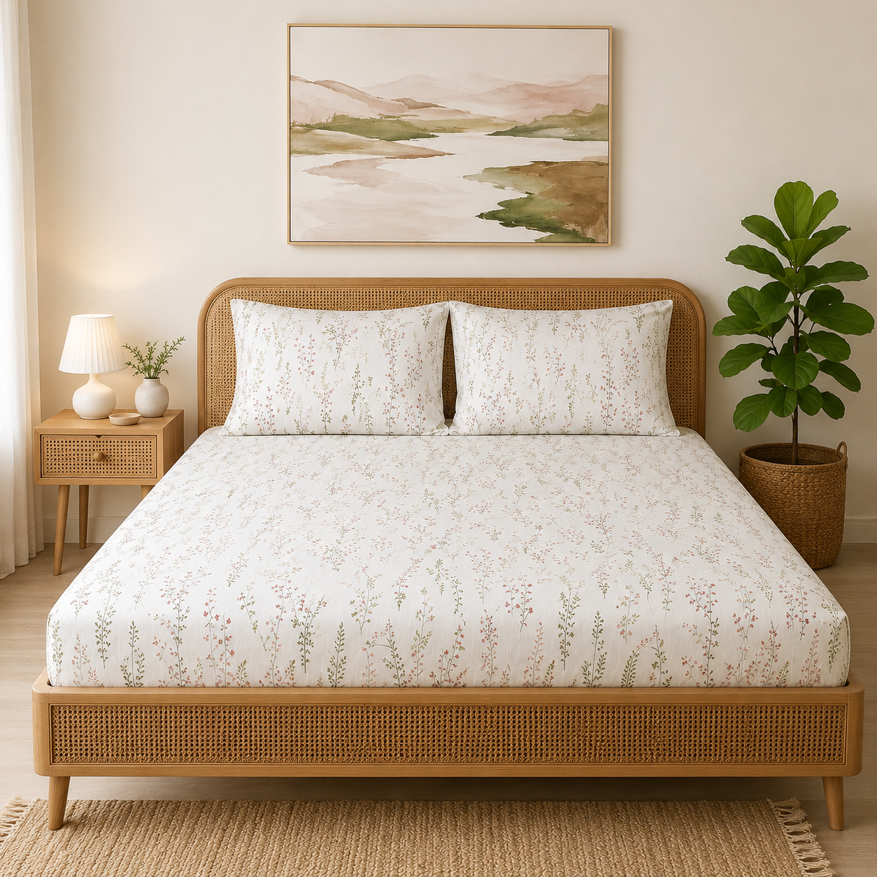 Fitted Bed Sheet- PFT0272