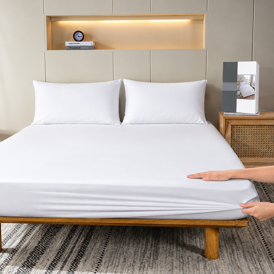 Fitted Bed Sheet- White Fitted Sheets Apricot