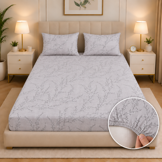Fitted Bed Sheet- Jaipur Waves