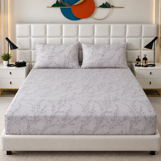 Fitted Bed Sheet- Jaipur Waves