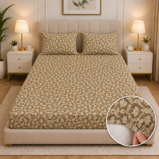 Fitted Bed Sheet- PFT0283