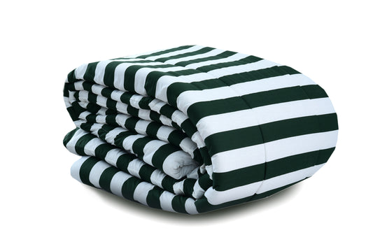 1 PC Single Comforter-Olive Stripes Comforters Apricot