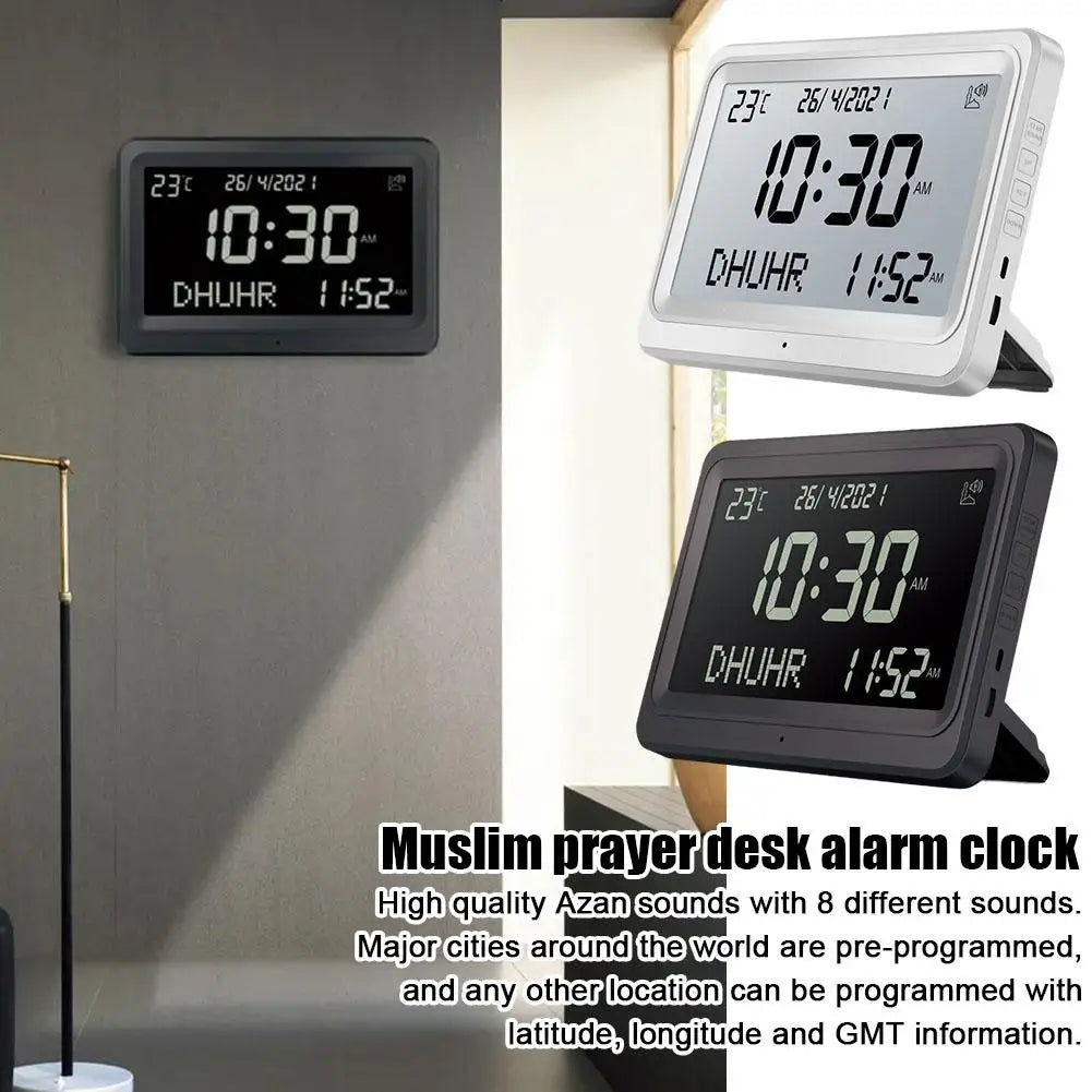 Digital Azaan Clock-White(SA2405-226) Clock Apricot   