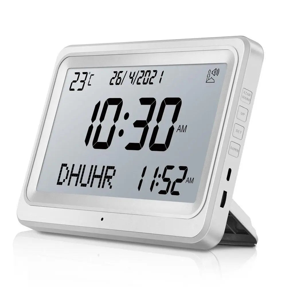 Digital Azaan Clock-White(SA2405-226) Clock Apricot   